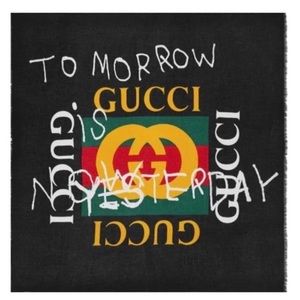Gucci Scarf/Shawl “tomorrow is not yesterday”